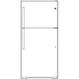 GE® ENERGY STAR® 21.9 Cu. Ft. Top-Freezer Refrigerator