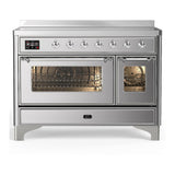 ILVE UMIB48NR3SSC Majestic III 48 inch Induction Range with 6 Elements, 5.02 cu. ft. Total Oven Capacity (Triple Glass Door, Stainless Steel, Chrome)