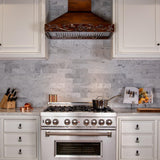 ZLINE Designer Carved Wooden Wall Mount Range Hood in Walnut (KBRRC)