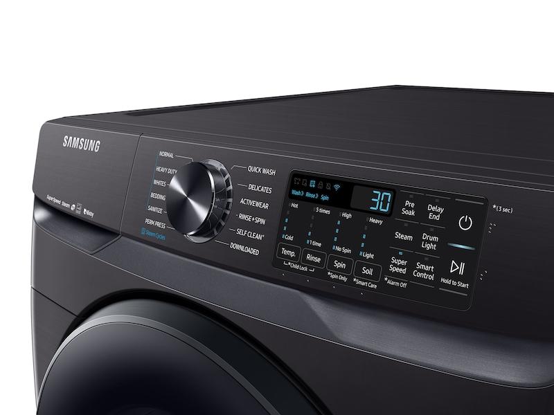5.0 cu. ft. Smart Front Load Washer with Super Speed in Black Stainless Steel