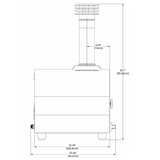 Countertop Hybrid Gas & Wood Oven in Black