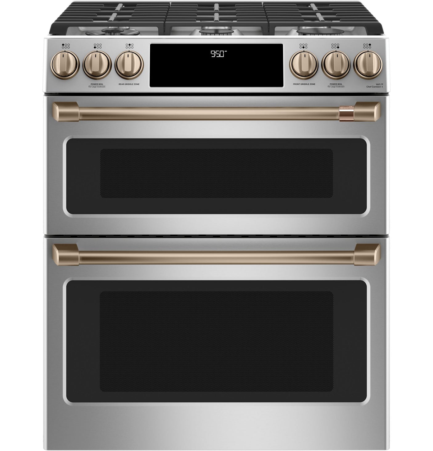 Café 30" Smart Slide-In, Front-Control, Dual-Fuel, Double-Oven Range with Convection