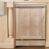 ZLINE 18 in. Compact Top Control Dishwasher with Stainless Steel Tub and Modern Style Handle, 52 dBa (DW-18) [Color: Unfinished Wood]