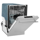 ZLINE 18 in. Compact Top Control Dishwasher with Stainless Steel Tub and Modern Style Handle, 52 dBa (DW-18) [Color: DuraSnow Stainless Steel]