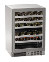 24 inch Dual-Zone Wine Refrigerator with Door Style - Stainless Steel Frame Glass