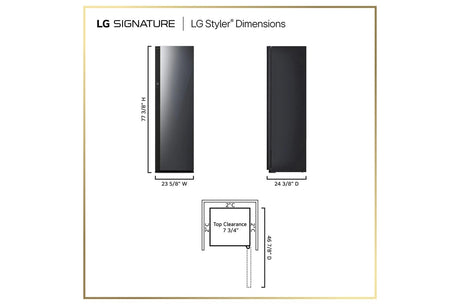LG SIGNATURE Styler® Smart Steam Closet with Dual TrueSteam® Technology, Dynamic MovingHanger™ and Built-In HandySteamer™