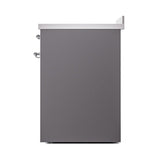 ILVE UNI304QNMPMGC Nostalgie II Noblesse 30 inch Induction Range (Solid Door, Graphite Matte, Chrome)