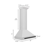 ZLINE 30 in. Autograph Edition Convertible Stainless Steel Range Hood with Stainless Steel Shell and Champagne Bronze Accents (KB4STZ-30-CB) [Color: Matte Black Accents]