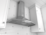 Savona, Wall, 30", Blk SS, 685CFM, ACT, LED