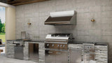 Outdoor hood, 48"W, 33"D, 18"T, 1200CFM, LEDs, pro baffle filters