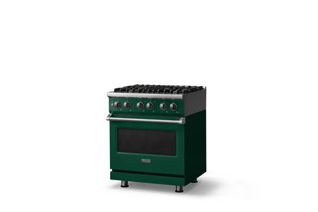 30"W. Dual Fuel Range (Finish: Ivy, Trim: Polished Chrome, Fuel: Natural Gas)