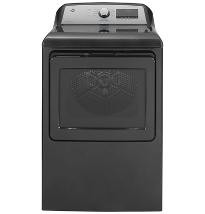 GE® ENERGY STAR® 7.4 cu. ft. Capacity Smart aluminized alloy drum Gas Dryer with Sanitize Cycle and Sensor Dry