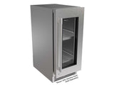 G5 Luxe 15"Premium Refrigerator, Glass Door- Factory Right (Adjustable) Hinge - Indoor/Outdoor Rated