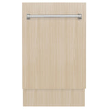 ZLINE 18" Tallac Series 3rd Rack Top Control Dishwasher in Custom Panel Ready with Stainless Steel Tub, 51dBa (DWV-18)