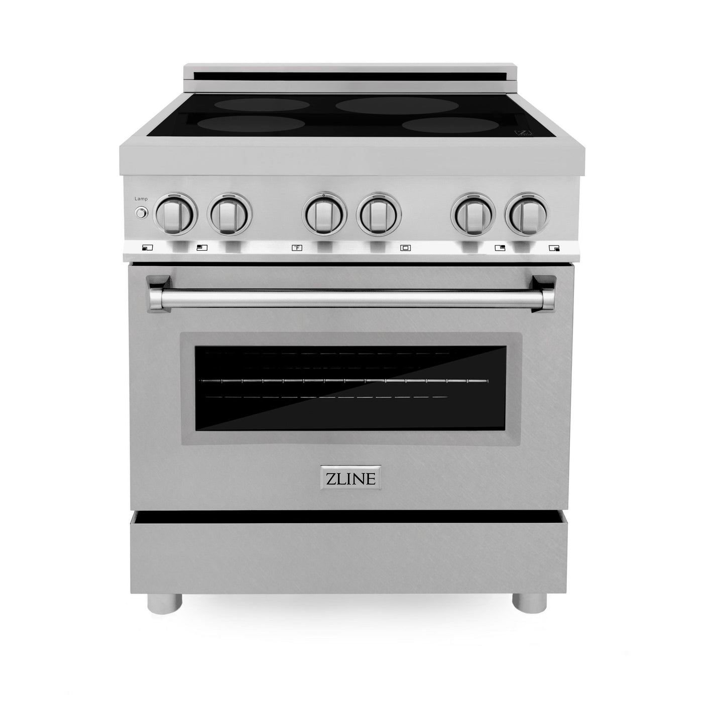 ZLINE 30" 4.0 cu. ft. Induction Range with a 4 Element Stove and Electric Oven in Stainless Steel (RAIND-30) [Color: DuraSnow®]