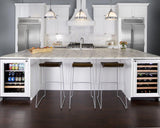15 Inch Single Zone Overlay Glass Door Left Hinge Undercounter Wine Cabinet