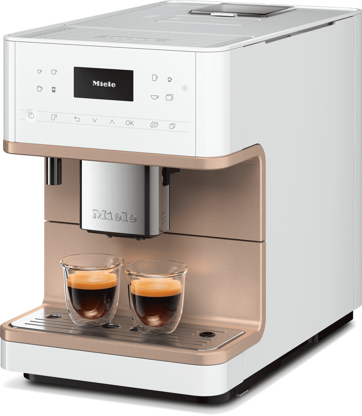 CM 6360 MilkPerfection Lotus white-CM - Countertop coffee machine With WiFi Conn@ct, high-quality milk container, and many specialty coffees.