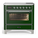 ILVE UMIB36NR3EGC Majestic III 36 inch Induction Range with 6 Elements, 3.5 cu. ft. Total Oven Capacity (Triple Glass Door, Emerald Green, Chrome)