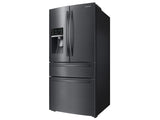 25 cu. ft. Large Capacity 4-Door French Door Refrigerator with External Water & Ice Dispenser in Black Stainless Steel
