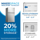 Avanti MaxxSpace Insulation™ Technology Garage-Ready Frost-Free Ice Maker-Ready Refrigerator, 24 cu. ft., ENERGY STAR, Stainless Steel Look (AVFF24DLJM0SS)