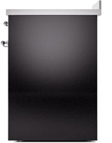 Nostalgie II 30 Inch Electric Freestanding Range in Glossy Black with Chrome Trim