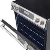 Forno Donatello Espresso 30-Inch Slide-In Stainless Steel Induction Range, Convection Oven, 5 Cooking Zones, Touch Control Panel