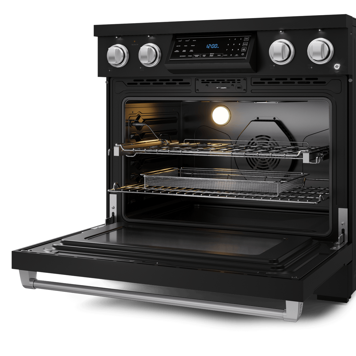 36 Inch Professional Electric Range With Tilt Panel Touch Control In Black/stainless Steel  Gordon Ramsay Series