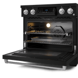 36 Inch Professional Electric Range With Tilt Panel Touch Control In Black/stainless Steel  Gordon Ramsay Series
