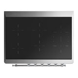 ILVE UMIB36QNR3MBC Majestic III 36 inch Induction Range with 6 Elements, 3.5 cu. ft. Total Oven Capacity (Solid Door, Midnight Blue, Chrome)