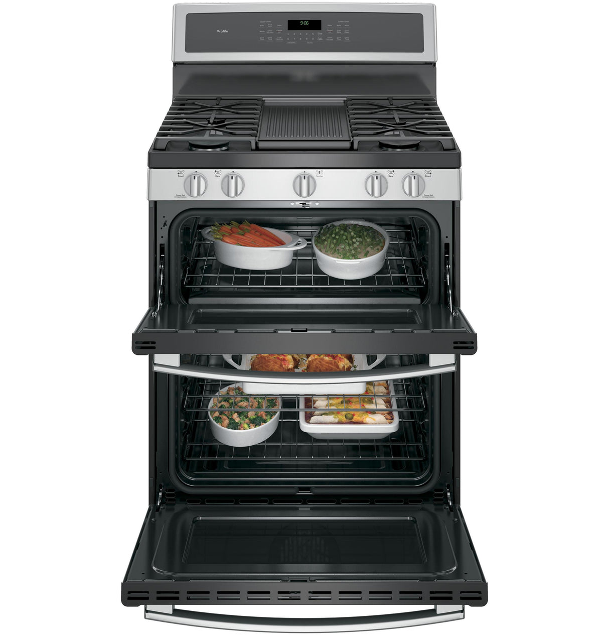 GE Profile™ 30" Free-Standing Gas Double Oven Convection Range