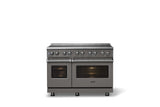 48"W. Induction Range (Finish: Damascus Gray, Trim: Polished Chrome)