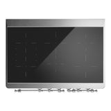 ILVE UMDIB40NR3MGC Majestic III 40 inch Induction Range with 6 Elements, 3.82 cu. ft. Total Oven Capacity (Triple Glass Door, Graphite Matte, Chrome)