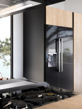 Professional Plus II 40 Inch Dual Fuel Natural Gas Freestanding Range in Glossy Black with Trim