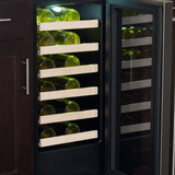 15-In Built-In High-Efficiency Single Zone Wine Refrigerator with Door Style - Stainless Steel Frame Glass