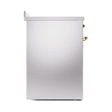 ILVE UNI304QNMPSSG Nostalgie II Noblesse 30 inch Induction Range (Solid Door, Stainless Steel, Brass)