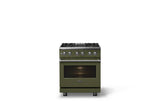 30"W. Dual Fuel Range (Finish: Martini, Trim: Polished Chrome, Fuel: Natural Gas)