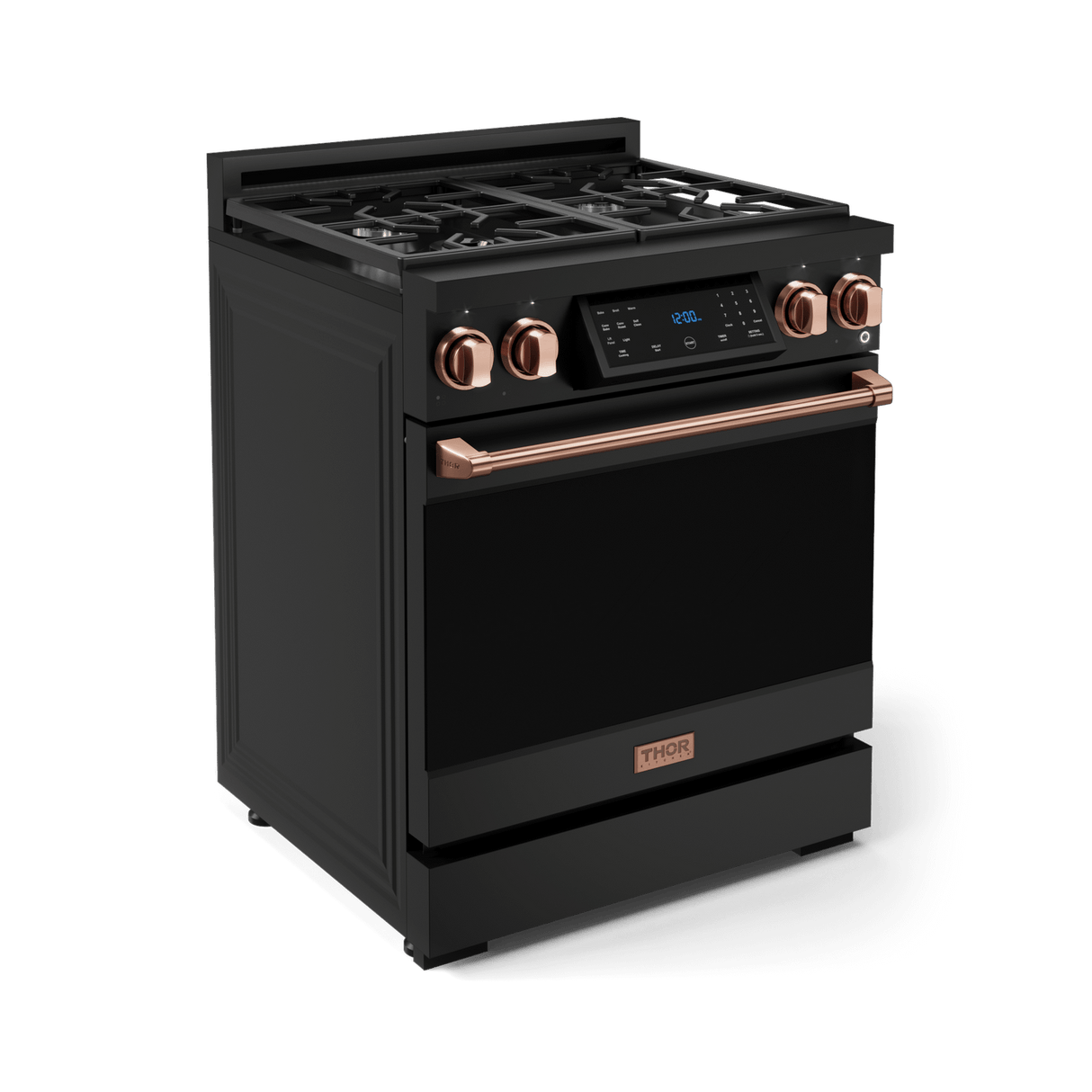 30 Inch Professional Gas Range With Tilt Panel Touch Control In Matte Black/rose Gold  Gordon Ramsay Series
