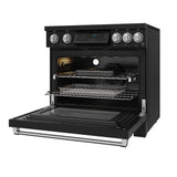 36 Inch Professional Induction Range With Tilt Panel Touch Control In Black and Stainless Steel  Gordon Ramsay Series