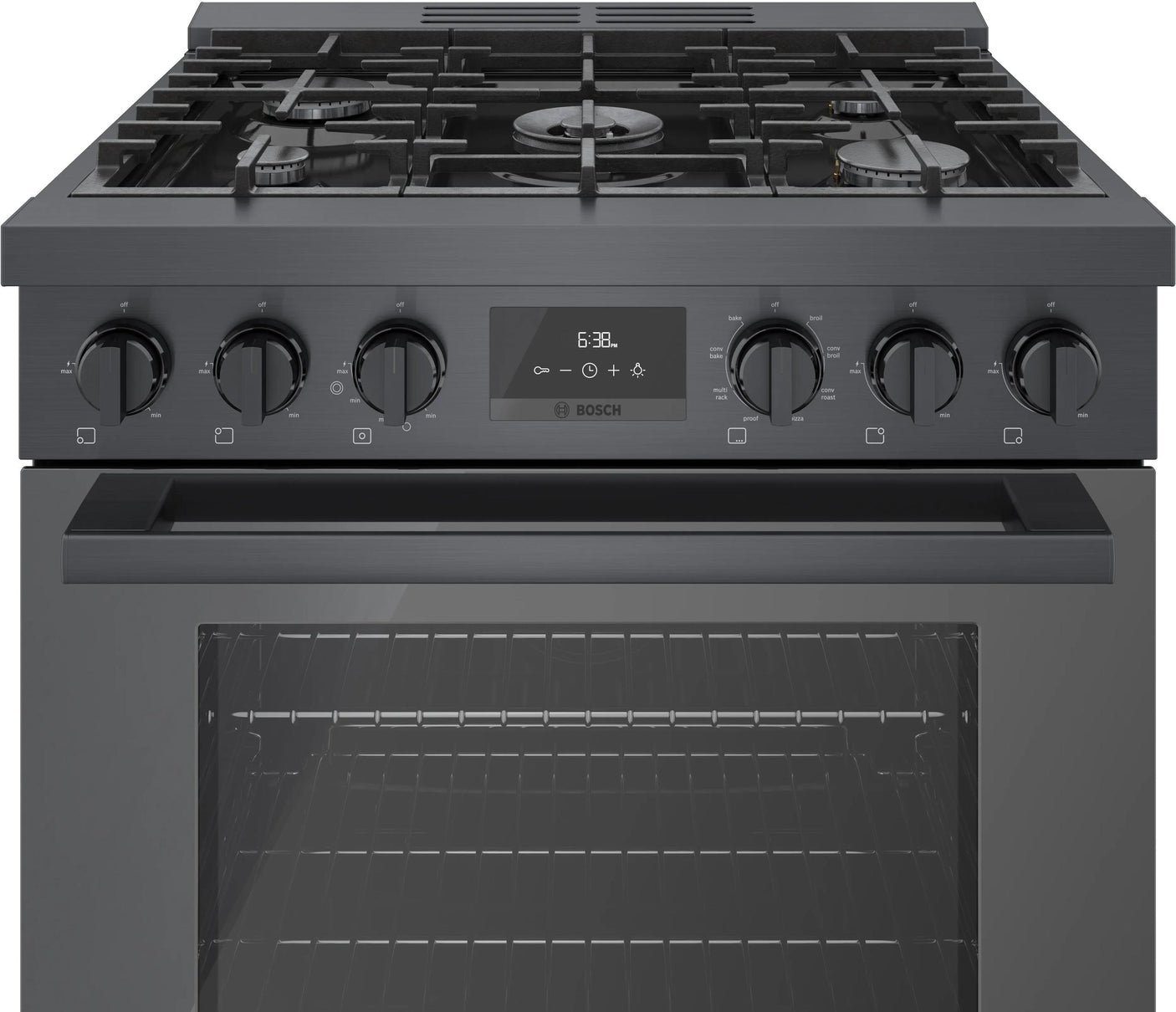 800 Series Dual Fuel Freestanding Range 30" Black Stainless Steel