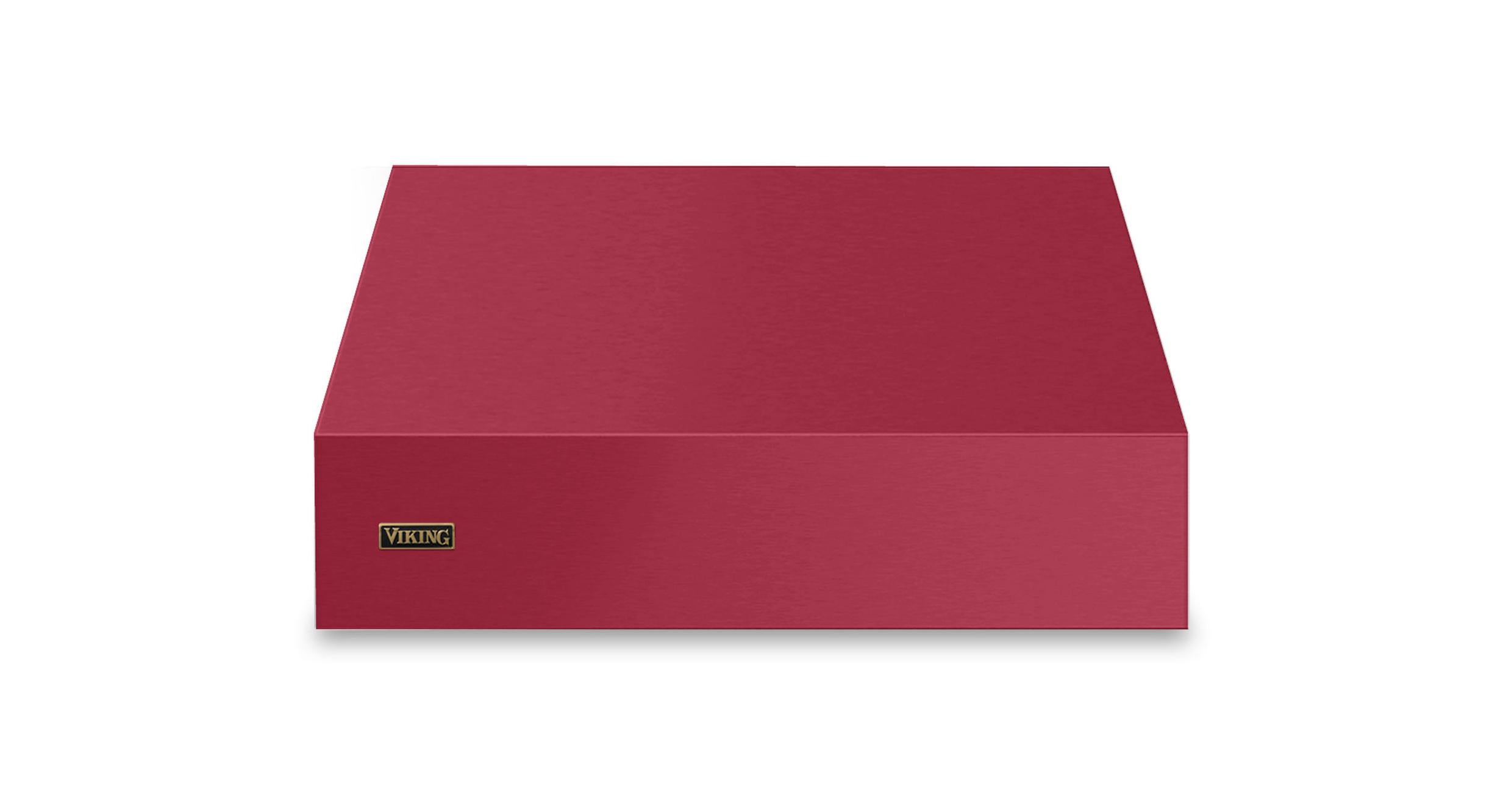 36"W. 18"H. Wall Hood (Finish: Valentine, Trim: Brushed Brass)