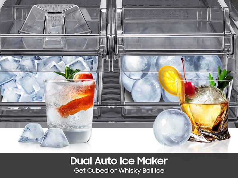 Bespoke 23 cu. ft. Counter Depth 4-Door French Door Refrigerator with AI Hybrid Cooling & Beverage Center™ in Stainless Steel