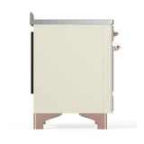 ILVE UMIB48QNR3AWP Majestic III 48 inch Induction Range with 6 Elements, 5.02 cu. ft. Total Oven Capacity (Solid Door, Antique White, Copper)