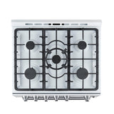 Forno Leonardo Espresso 30-Inch White Gas Range, 5 Burners, 39,500 BTU, 5 cu.ft Convection Oven