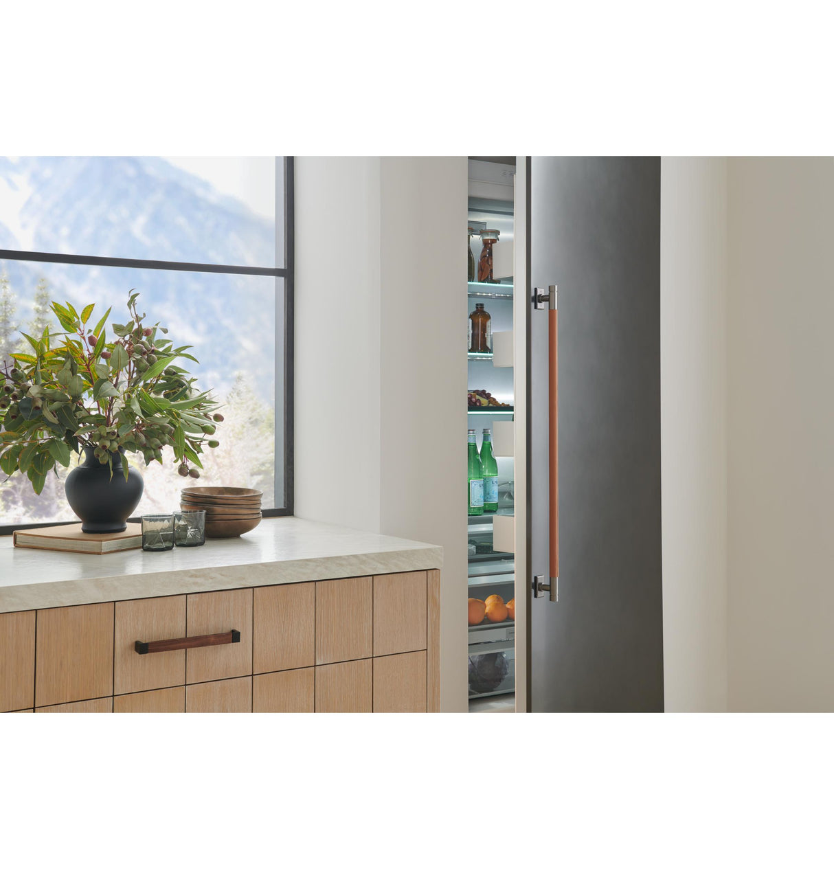Monogram 30" LH Column Panel Titanium Designer Collection