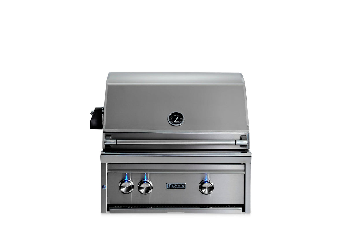 27" Lynx Professional Built In Grill with 1 Trident™ and 1 Ceramic Burner and Rotisserie, LP