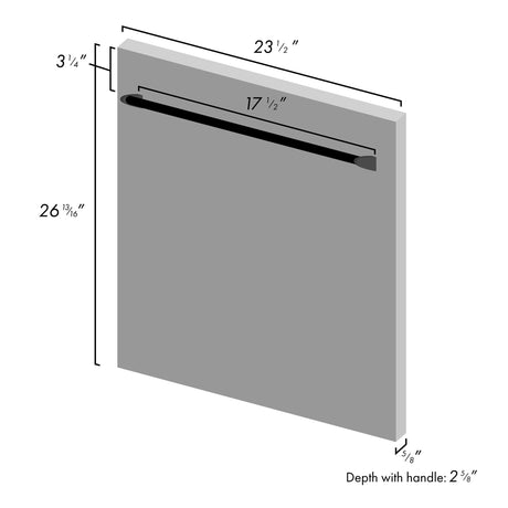 ZLINE 24 in. Dishwasher Panel with Traditional Handle (DP-H-24) [Color: Stainless Steel]