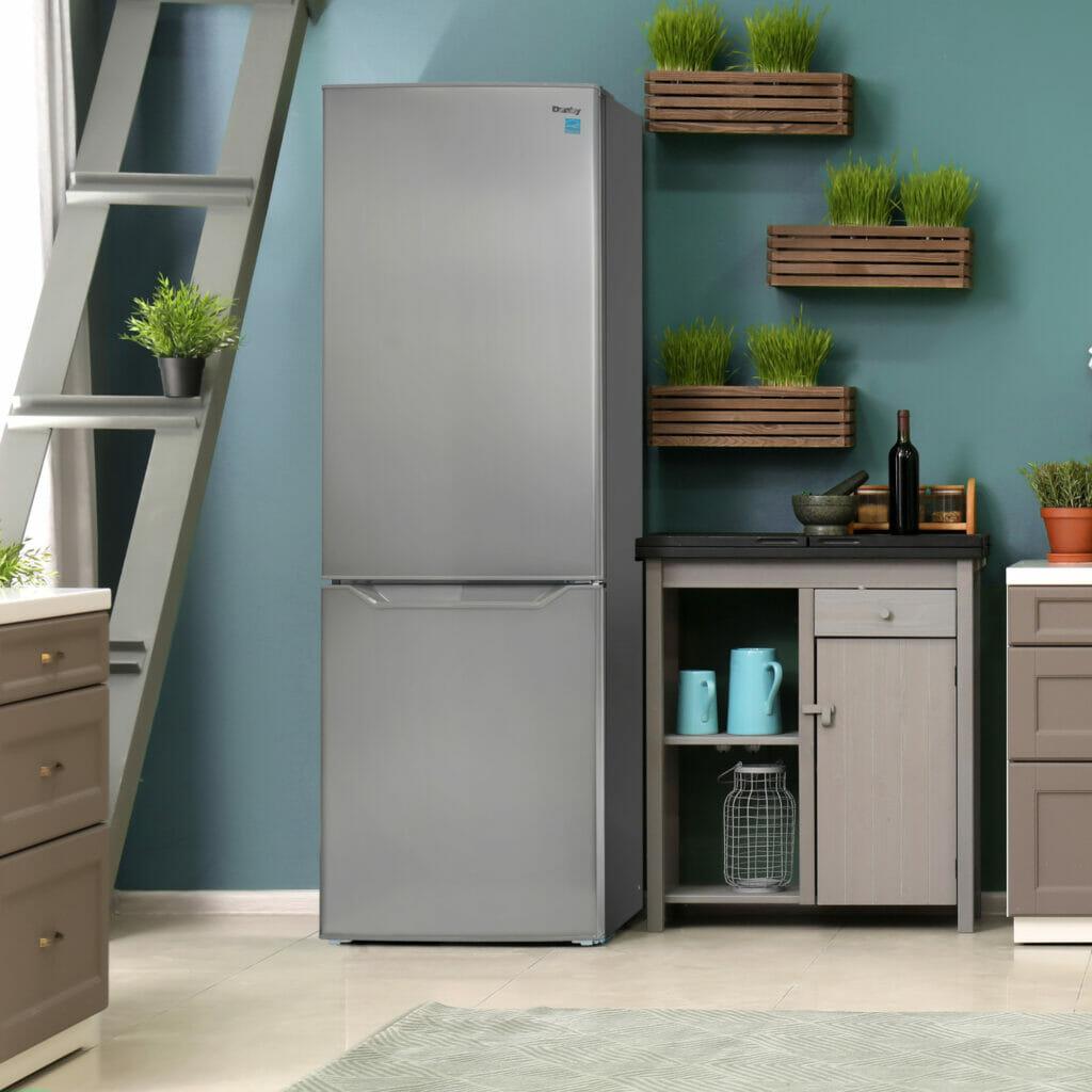 Danby 10.3 cu. ft. Bottom Mount Apartment Size Fridge in Stainless Steel Look