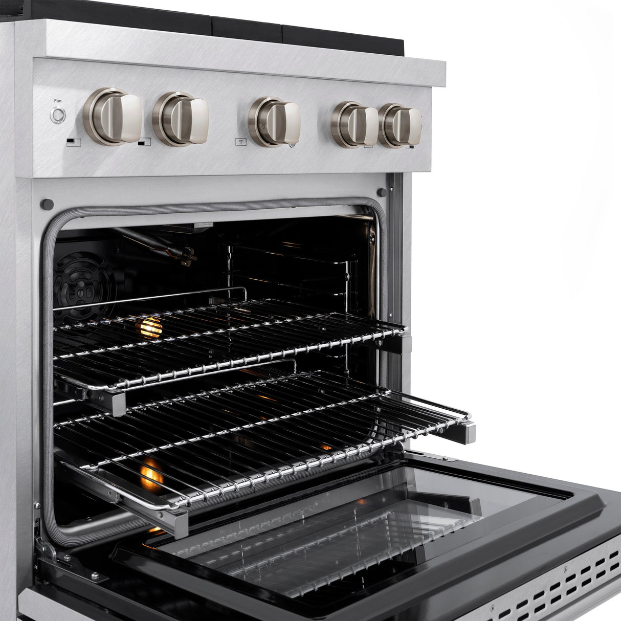 ZLINE 30 in. 4.2 cu. ft. 4 Burner Gas Range with Convection Gas Oven in DuraSnow' Stainless Steel (SGRS-30)