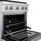 ZLINE 30 in. 4.2 cu. ft. 4 Burner Gas Range with Convection Gas Oven in DuraSnow' Stainless Steel (SGRS-30)