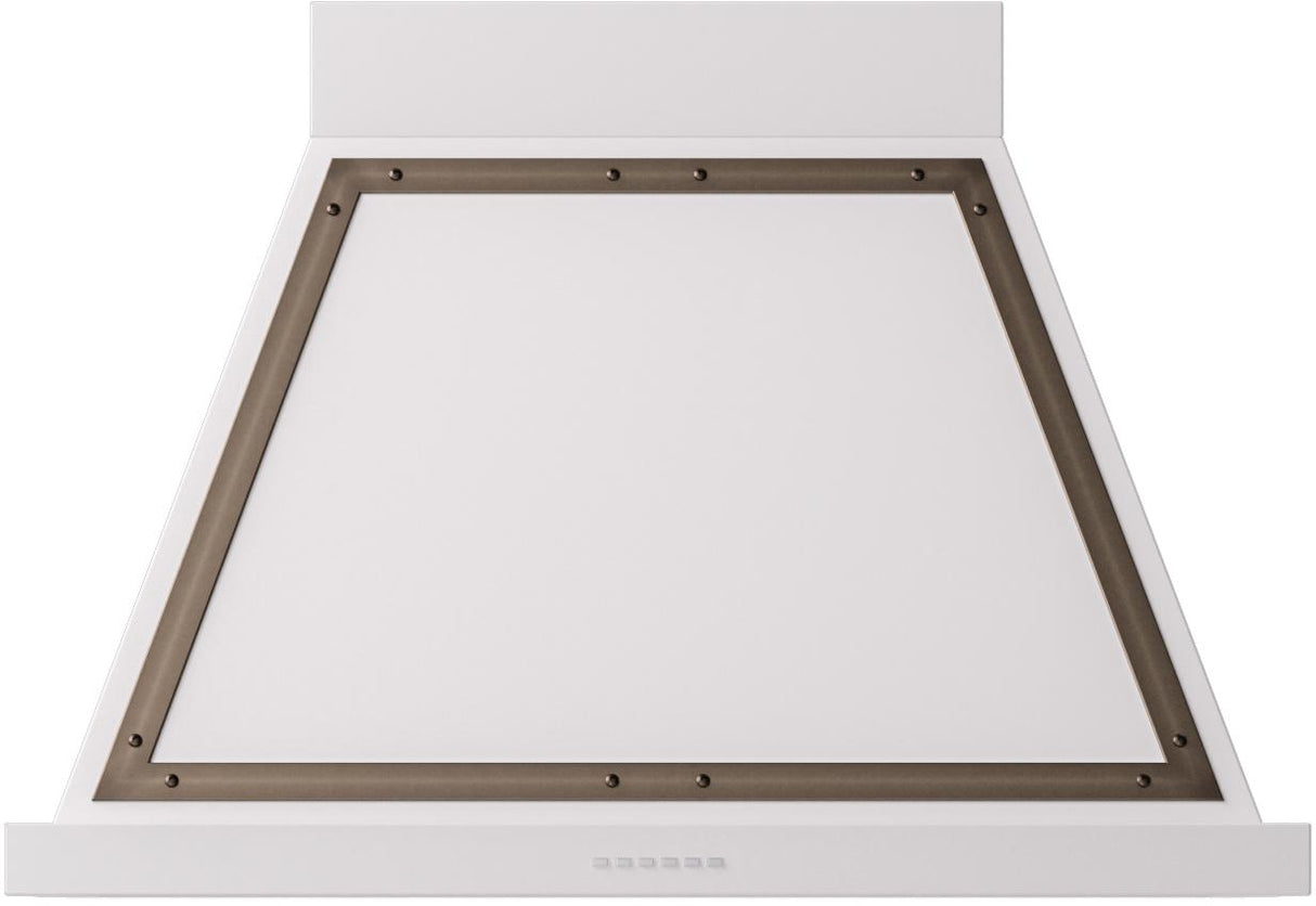 ILVE UANB36WHB Nostalgie 36" Hood in White with Bronze trim